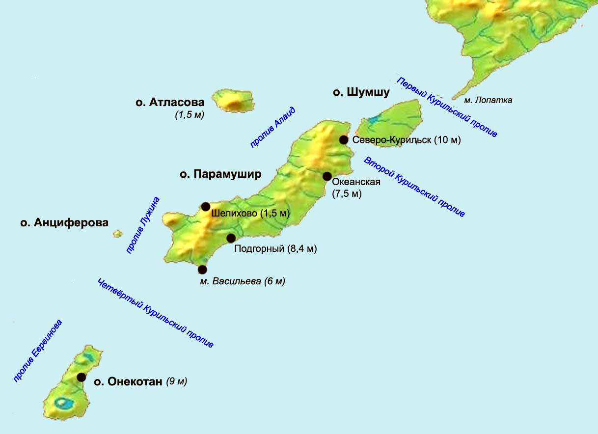 Карта острова прибылова